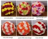 6" 15 CM Artificial Rose Silk Flower Kissing Balls White Flowers Ball For Christmas Ornaments Wedding Party Decoration 16 Color New Arrival