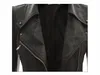 Wholesale- Women Leather Jacket Rivet Zipper Motorcycle Jacket Turn Down Collar chaquetas mujer Argyle pattern Leather Jacket S-3XL