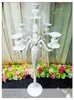 Neues Design 5 Arme weißer Kerzenständer für Hochzeitsdekoration Mittelstücke