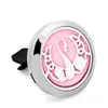 CG011-CG020 Bil Luftfräschare Rostfritt stål 30mmlocket Aromaterapi Essential Oljediffusor Ventil Clip Auto Accessory 5PCS Free Pads