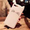 iPhone 7 6S 6プラス猫カバーのための柔らかいシリコーン電話ケースiPhone 6S 7プラスケースアクセサリー用の素敵なキラキラカットカバー