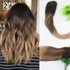 8A 7pieces 120gram كليب في الشعر الإنسان ملحقات Balayage بني داكن يبرز البرازيلي الإنسان ريمي الشعر العذراء