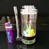 Acrylic with alcohol lamp pot   , New Unique Glass Bongs Glass Pipes Water Pipes Hookah Oil Rigs Smoking with Droppe