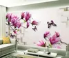 Fond d'écran 3D Magnolia TV stéréo murale Fond d'écran 3d Papiers peints 3d pour toile de fond tv