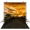 War Theme Fotografie Achtergrond Vinyl Doek Vliegtuigen Fighters Tanks Kinderen Kinderen Fotografische Achtergrond Studio Wallpaper Props