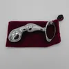 Top Quality Chrome Plated Zinc Alloy Anal Hook with Hole Ring Metal Anal Butt Plug Sex Toys Adult Products FFL015283501