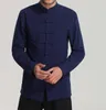 Weißes Herren-Langarmshirt aus Baumwolle und Leinen, klassischer chinesischer Stil, Tang-Kleidung, Größe S, M, L, XL, XXL, XXXL, Hombre Camisa