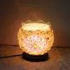 Mediterranean mosaic bedroom bedside lamp lampColor glass decorative lamp light fragrance oil creative1630381