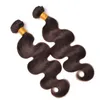 Marrón oscuro # 4 onda del cuerpo del cabello humano 3 paquetes de virgen brasileña trama de cabello humano de color marrón chocolate onda ondulada del cuerpo extensión 10-30 pulgadas