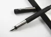 2 peças de caneta tinteiro Parker clássica preta fosca com acabamento prateado ponta média