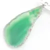 10 stks 1 partij LuckyShine Uitstekende vuur Natuurlijke Groene Agaat Slape Geode Gems 925 Sterling Zilveren Bruiloft Hangers voor Kettingen Vriend Gift