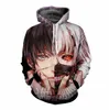 Новейшие модные женские/мужские толстовки с круглым вырезом Tokyo Ghoul, забавные повседневные толстовки с объемным принтом размера плюс LMS00010