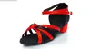 24-40 Romeinse sandalen 2017 Indoor Dancing Latin Girls Glitter Single Salsa Tango Dance Party Black Red Gold Low Heels Women Children Shoes