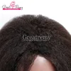 Perruques Kinky Straight Front Lace Wig sans colle Full LaceWigs Virgin Malaysion cheveux humains LaceWig pour les femmes noires pour Greatremy Dropshippin