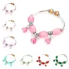 Venta caliente Imitación de ágata artificial brillante aleación de cristal pulsera femenina estilo étnico FB319 orden de mezcla 20 piezas mucho Pulseras con dijes