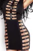 Fashion Chic Black Mini Dress Hollow Out Bands Sleeveless Clubwear Party Night Club Dresses Sexy Bodycon