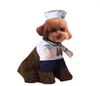 Nuova vendita calda Gatti outfit Marinaio cani di piccola taglia Cucciolo costume da compagnia Vestiti vestito divertente Marinaio Uniforme Costumi Cosplay Forniture per gatti