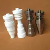 Chiodi in titanio senza cupola universali Chiodo in ceramica 10mm 14mm 18,8mm Femmina femmina GR2 regolabile per tubi in vetro Bong Dab Rigs