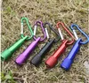 300pcs Birthday christmas lights gifts LED Mini Flashlight Aluminum Alloy Torch with Carabiner Ring Keyrings Key Chain mini LED Flashlight