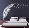 Pegatinas de pared de plumas voladoras de pájaros, calcomanía extraíble para dormitorio y hogar, decoración artística para Mural, decoraciones de fondo para fiesta de boda, 47 "x 71"