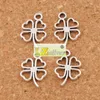 Open Clover Leaf Charms Pendants 300pcs/lot Antique Silver Jewelry Findings & Components DIY L368 11.3x17mm Tibetan Silver