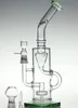 New Bong glass water pipe recycler bongs water pipes two function with oil rig herb bowl free