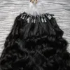 Mänskliga hårförlängningar Afro Kinky Curly 7a Micro Loop Brasilianska Extensions 100g Brasilianska Kinky Curly Micro Bead Hair Extensions 100s