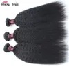 Ishow 8A Fasci di capelli vergini brasiliani Trama Kinky Yaki dritto 3 pezzi Estensione umana per donne Tutte le età Jet Black 828 pollici68729151023057