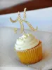 Kek Toppers Kağıt Afiş Glitter Mektup A-Z Capital Cupcake Sarıcı Pişirme Fincan Doğum Günü Çay Partisi Dekorasyon için Bebek Duş