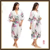 Kvinnor Solid Royan Silk Robe Ladies Satin Pajama Lingerie Sleepwear Kimono Bath Gown PJS Nattklänning med hög kvalitet