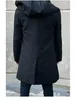 الجملة- markyi 2016 جديد وصول الشتاء خندق معطف الرجال زر مزدوج رخيصة رجل خندق معطف هودي رجل طويل خندق معطف حجم m-3xl