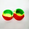 Matkvalitet gummi kiselbox färgglad platt silikonvaxbehållare runda 3 ml 5 ml nonstick fodral för dab burkar förvaring dabber oljehållare
