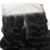 Wholesale 10pcs/lot Free Part Afro Curly Lace Closure Brazilian Virgin Human Hair 1B 130% 4*4 inch Swiss Lace Top Closures for Black Women