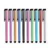 Groothandel 500 stks / partij universele capacitieve stylus pen voor iphone5 5s touch pen voor mobiele telefoon voor tablet verschillende kleuren