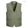 Wholesale- Mens Oversized XL-5XL Outwear Sleeveless Vests Multipockets Photography Waistcoats For Male