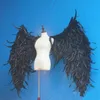 Grandes ailes de plumes de diable blanc Performance de dessin animé Tir de magazine Défilé de mode grands accessoires Costumes de cosplay EMS livraison gratuite