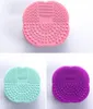 wholesale Pinceau de maquillage en silicone Brosse cosmétique Nettoyant Nettoyage Épurateur Conseil Tapis outils de lavage Pad Outil À Main