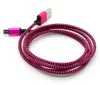 1M 2M 3M Wave Braided Aluminum Micro USB Cable Fabric Nylon Data Sync Transfer Steel Charger Adapter Cord for Samsung S8 S7 HTC cell phone