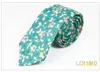 Cotton Neck Tie 145 * 6cm Floral Men Slips 21 Färg Yrkesnedgång Mäns Slips för Fars Dag Mäns Business Tie Christmas Gift