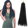 # 613, couleur noire livraison gratuite dreadlocks tresses extension de cheveux synthétiques droites 24 brins / pcs faux locs crochet cheveux tressés synthétiques