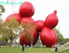 Utomhushundmodell ballong röd 3 m uppblåsbar bubbla hund luft spräng simulering valp staty för parkdekoration