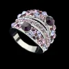 2017 nieuwe band ringen paarse kleur strass ringen voor vrouwen luxe bruiloft gift vintage sieraden gratis verzending