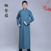 Nouvelle arrivée mâle cheongsam style chinois costume coton homme mandarin veste longue robe traditionnelle chinoise Tang costume robe vêtements ethniques