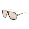 2019 Hot Vintage Retro Occhiali da sole Uomo Donna Metallo Occhiali con montatura grande Design di marca Luxury Street Snap Occhiali da sole Oculos De Sol