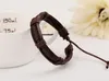 Brand new Leather braided cowhide bracelet selling black and brown color FB471 mix order 20 pieces a lot Slap & Snap Bracelets