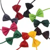 Adjustable Pet Dog Bow Tie Neck Accessory Necklace Collar Puppy Bright Color Pet Bow Mix Color HH7-302