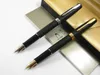 2 Stück Büro Parker Golden Gift Matte Black M Nib Füllfederhalter