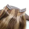 Extensions de cheveux humains couleur ombrée deux tons 4 brun piano 8 clips dans les extensions de cheveux humains Highlights3443443