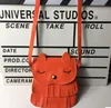 Crianças bonitos Meninas Borla Pequeno Gato Ombro Messenger Bag Mini Coin Bolsas Bolsas De Couro PU Carteira