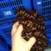 Prachtige Weave Star zwarte kleur gevuld Jerry Curly Indian raw Human Hair 4 stks/partij klitvrij